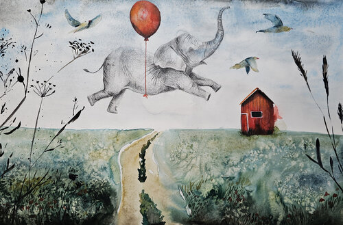 In The Magic Place van Smirnova Evgenia, Werk op papier te koop op Singulart