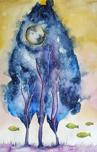 Albero Della Notte von Smirnova Evgenia, Malerei kaufen auf Singulart