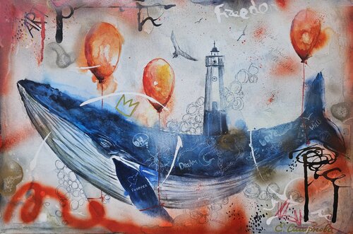 Urban Whale von Smirnova Evgenia, Malerei kaufen auf Singulart