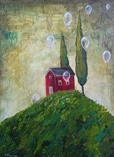 Palloncini Bianchi van Smirnova Evgenia, Schilderij te koop op Singulart