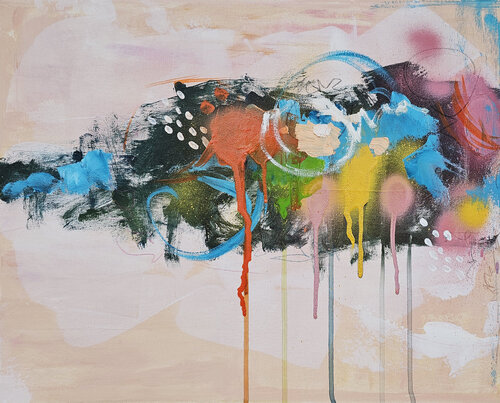 Colori della felicità n4 van Smirnova Evgenia, Schilderij te koop op Singulart