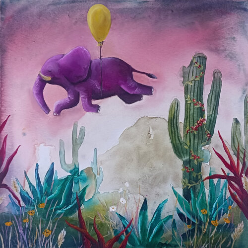 PInk Dreams van Smirnova Evgenia, Schilderij te koop op Singulart