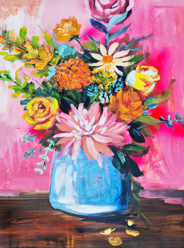 Blooming Joy van Smirnova Evgenia, Schilderij te koop op Singulart