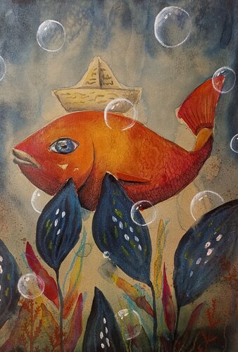 The Silent Navigator di Smirnova Evgenia, Pittura in vendita su Singulart