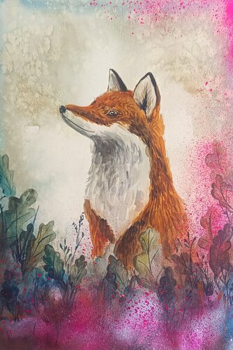 Fox par Smirnova Evgenia, Peinture en vente sur Singulart