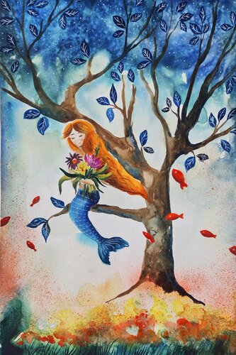 The Tree of Forgotten Tales van Smirnova Evgenia, Werk op papier te koop op Singulart