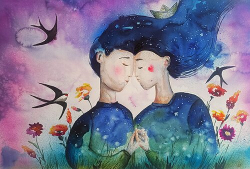 Silent Connection di Smirnova Evgenia, Pittura in vendita su Singulart