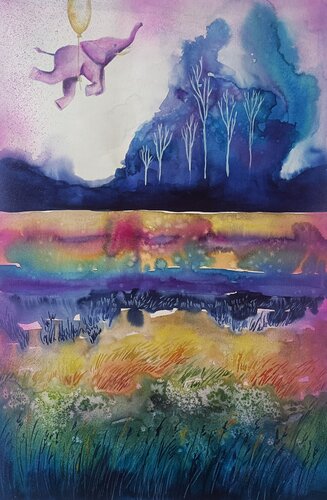 The Forest of Flying Dreams par Smirnova Evgenia, Peinture en vente sur Singulart