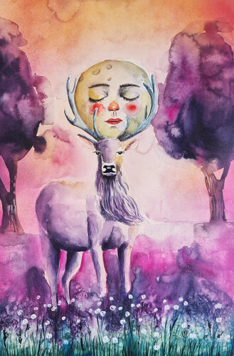 Dreams in Violet Light by Smirnova Evgenia, Painting for Sale on Singulart