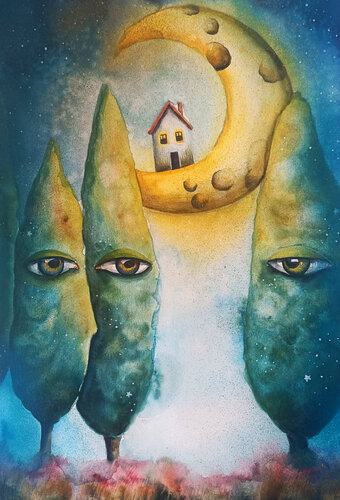 Whispering Trees von Smirnova Evgenia, Malerei kaufen auf Singulart