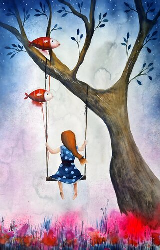 Whispers of Innocence di Smirnova Evgenia, Pittura in vendita su Singulart