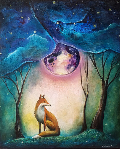 Night Echoes par Smirnova Evgenia, Peinture en vente sur Singulart