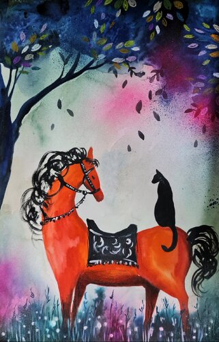 The Silent Rider par Smirnova Evgenia, Peinture en vente sur Singulart