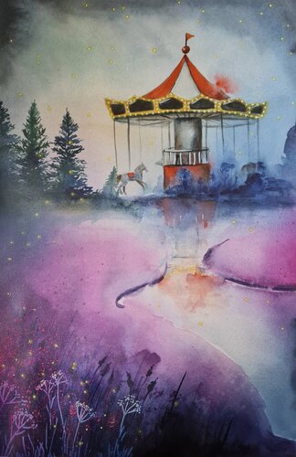 The Silent Rider di Smirnova Evgenia, Pittura in vendita su Singulart