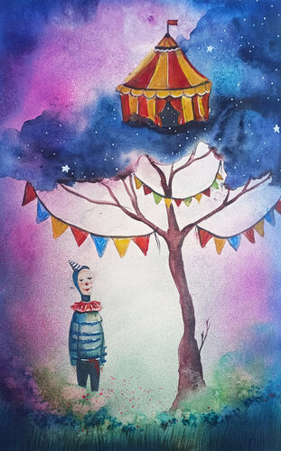 The Circus That Never Lands von Smirnova Evgenia, Malerei kaufen auf Singulart