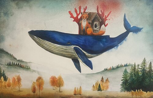 A House Above the Valley par Smirnova Evgenia, Peinture en vente sur Singulart