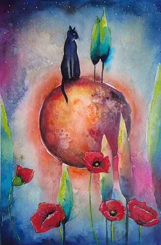 Moonlit Silence von Smirnova Evgenia, Malerei kaufen auf Singulart