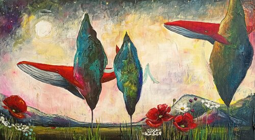 Shapes of Silence van Smirnova Evgenia, Werk op papier te koop op Singulart
