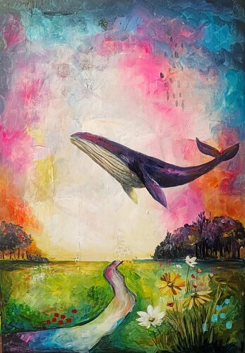 Between Earth and Sky by Smirnova Evgenia, Work on Paper for Sale on Singulart