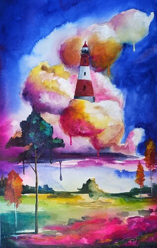 Beyond the Horizon par Smirnova Evgenia, Peinture en vente sur Singulart