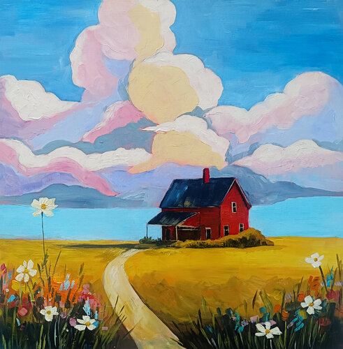 The House in Bloom by Smirnova Evgenia, 絵画 for Sale on Singulart