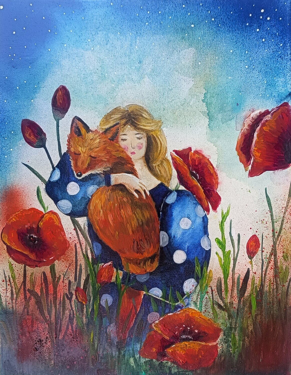 Hugging A Fox Smirnova Evgenia