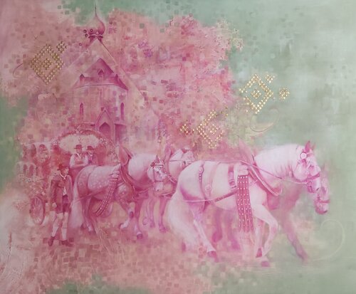 Rosenheim Princly Procession by Michaela Stocker, Painting for Sale on Singulart