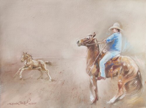Catching by Michaela Stocker, Painting for Sale on Singulart