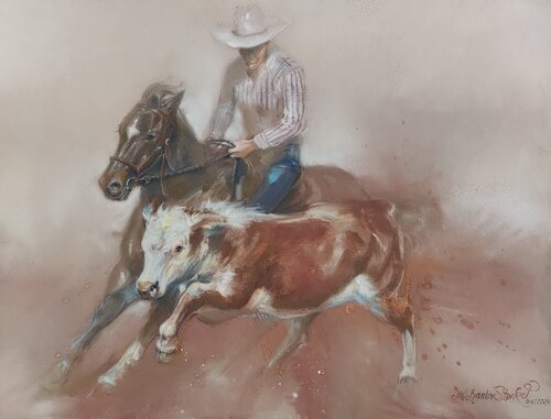 Chasing by Michaela Stocker, Painting for Sale on Singulart