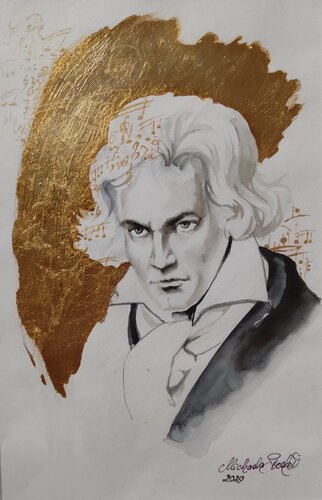 Beethoven by Michaela Stocker, Work on Paper for Sale on Singulart