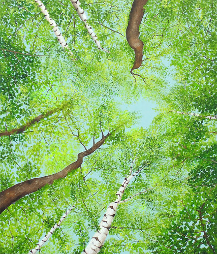 Frühlingswald di Silvia Mende, Pittura in vendita su Singulart