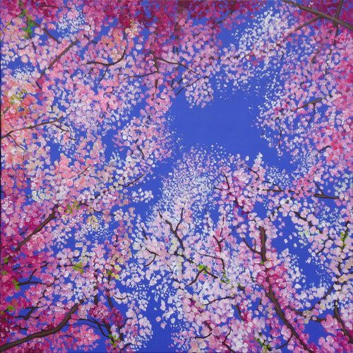 Kräftige Kirschblüten by Silvia Mende, 油畫 for Sale on Singulart