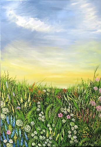 Wiese an der Ostsee van Silvia Mende, Schilderij te koop op Singulart