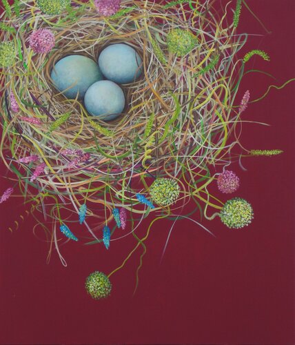 Grosses Vogelnest von Silvia Mende, Malerei kaufen auf Singulart
