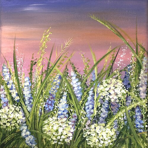 Kerbel am Abend di Silvia Mende, Pittura in vendita su Singulart