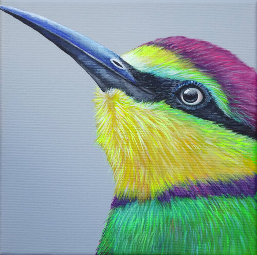 Bienenfresser by Silvia Mende, 油畫 for Sale on Singulart