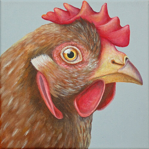 Huhn di Silvia Mende, Pittura in vendita su Singulart