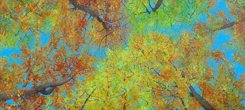 Herbstwald van Silvia Mende, Schilderij te koop op Singulart