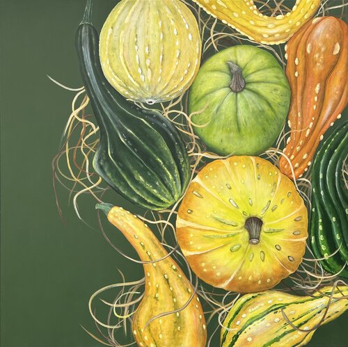 Kürbisse van Silvia Mende, Schilderij te koop op Singulart