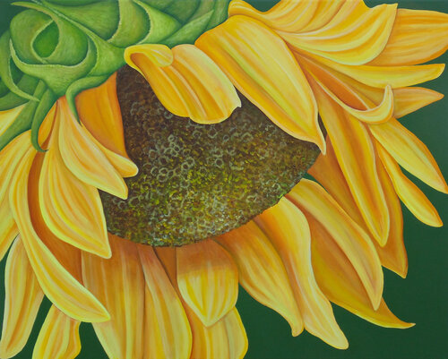 Sonnenblume 1 van Silvia Mende, Schilderij te koop op Singulart