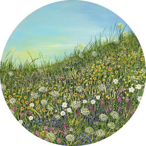 Innehalten, rund by Silvia Mende, Painting for Sale on Singulart