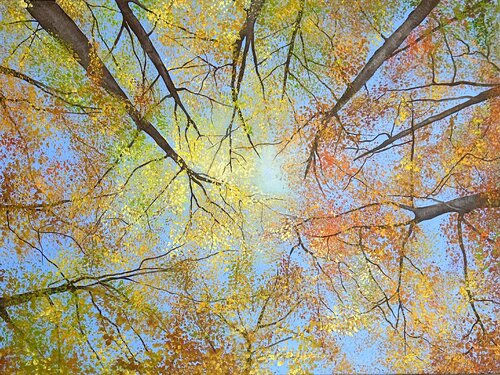 Im Herbst di Silvia Mende, Pittura in vendita su Singulart