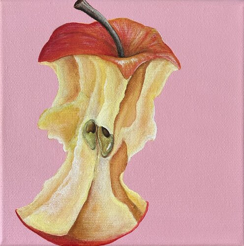 Apfelgehäuse von Silvia Mende, Malerei kaufen auf Singulart