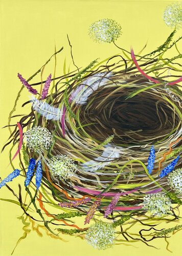 Gelbes Nest di Silvia Mende, Pittura in vendita su Singulart