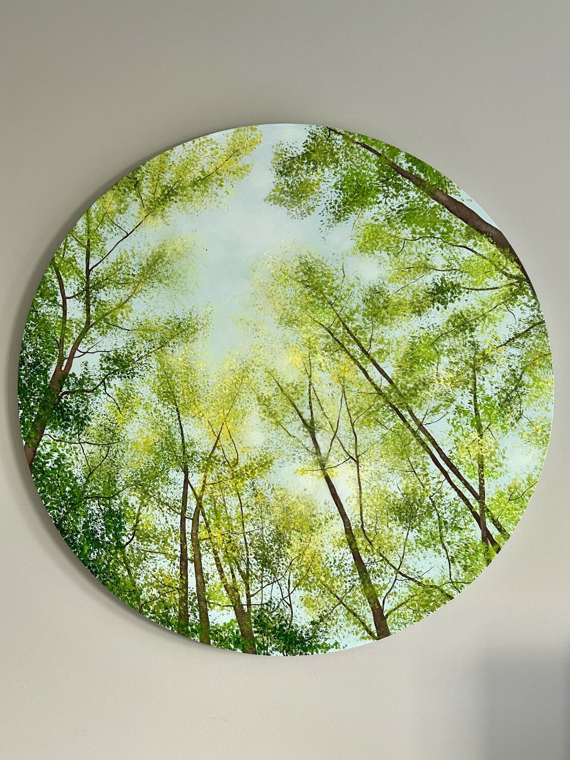 Frühlingswald, rund Silvia Mende Pintura original en venta