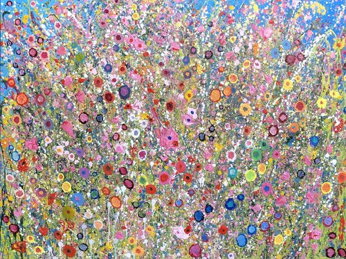 All The Wildflowers Dance With Love For You van Yvonne Coomber, Schilderij te koop op Singulart