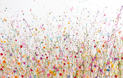 Angels, Butterflies and Birdsong Dance Here van Yvonne Coomber, Schilderij te koop op Singulart