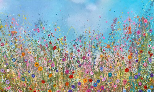 Fluffy Clouds and Soft Hearts van Yvonne Coomber, Schilderij te koop op Singulart