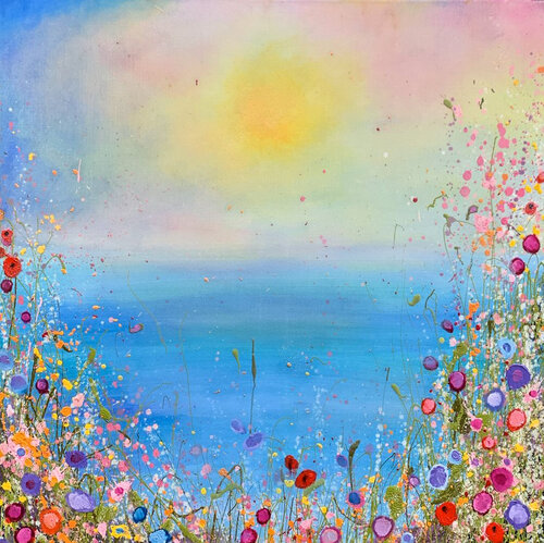 Sparkling Seas and Dancing Hearts van Yvonne Coomber, Schilderij te koop op Singulart