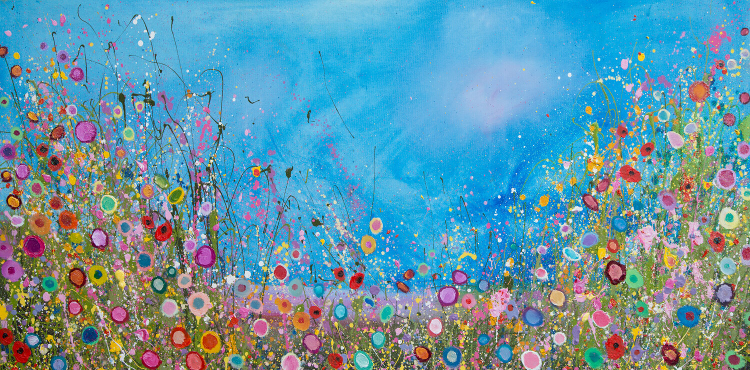 You Belong Amongst The Wildflowers Yvonne Coomber Originalgemälde zu verkaufen